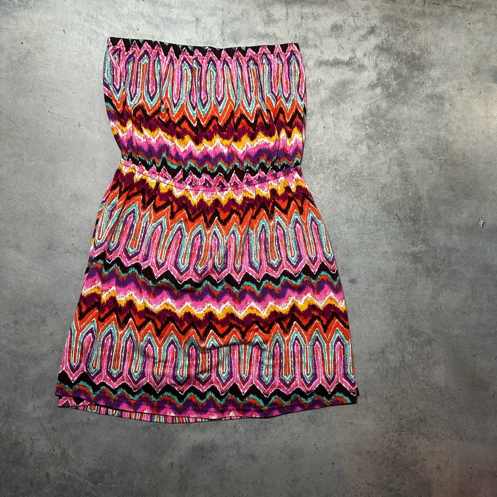 Miss Me Multicolor Zigzag Dress